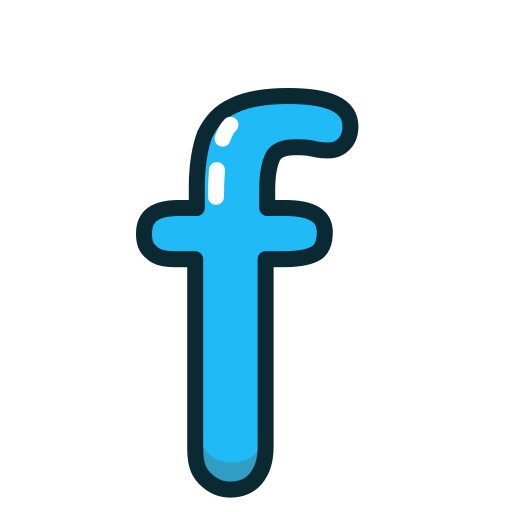 Blue, f, letter, lowercase icon - Free download