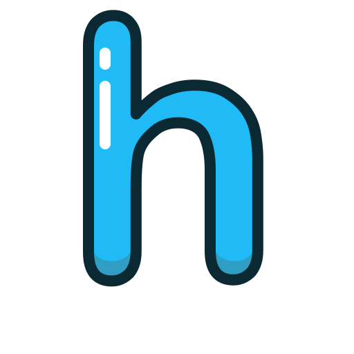 Blue, h, letter, lowercase icon - Free download
