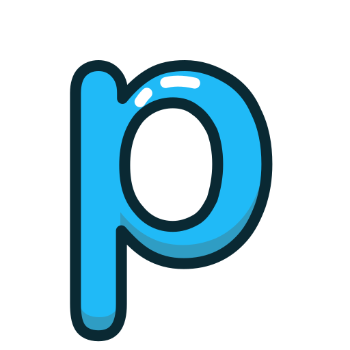 Blue, letter, lowercase, p icon - Free download