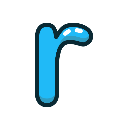 Blue, letter, lowercase, r icon - Free download