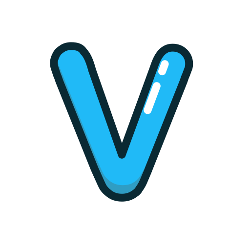 Blue, letter, lowercase, v icon - Free download