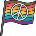 peace, rainbow, flag, love, unity