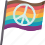 peace, rainbow, flag, love, unity 