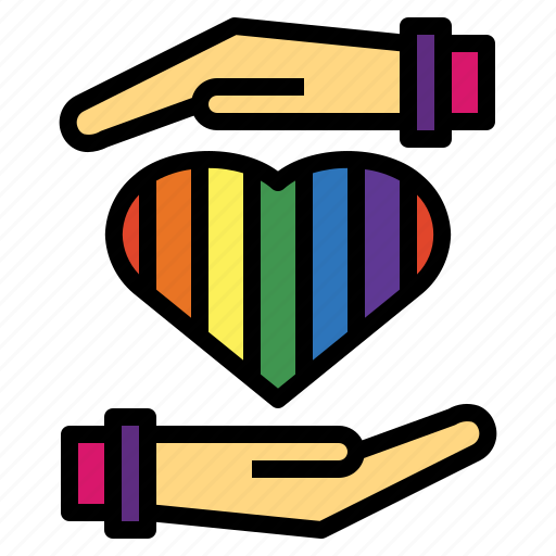 Give, heart, love, rainbow icon - Download on Iconfinder