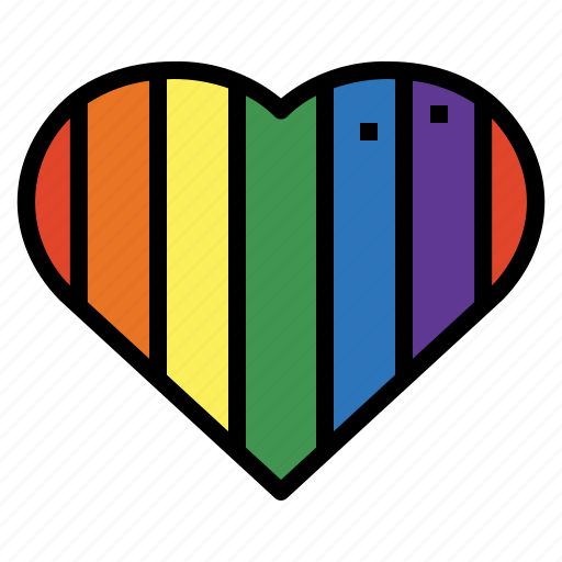 Heart, peace, rainbow, shapes icon - Download on Iconfinder