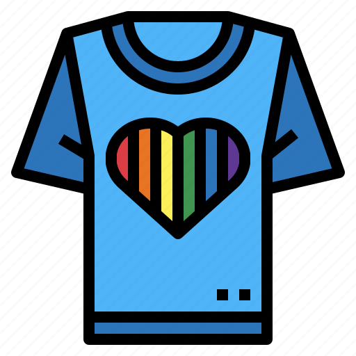 Fashion, heart, rainbow, shirt, t icon - Download on Iconfinder