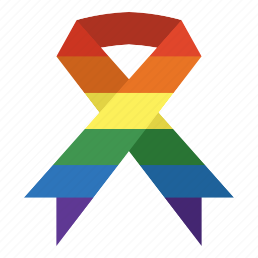 Rainbow, ribbon, shapes, solidarity icon - Download on Iconfinder