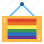 panel, rainbow, sign, signal 