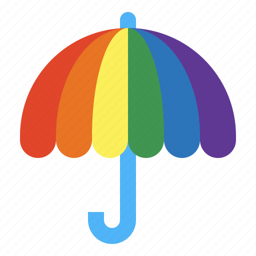 Protection, rain, rainbow, umbrella icon - Download on Iconfinder