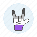 sign, hand, rock, horns, asexual, of, lgbt, pride, love