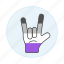 sign, hand, rock, horns, asexual, of, lgbt, pride, love 