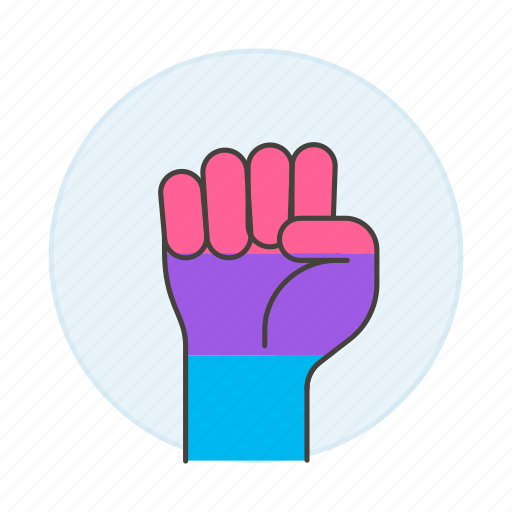 Bisexual, fist, hand, lgbt, pride icon - Download on Iconfinder