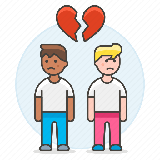 Breakup, broken, couple, ending, gay, heart, lgbt icon - Download on Iconfinder
