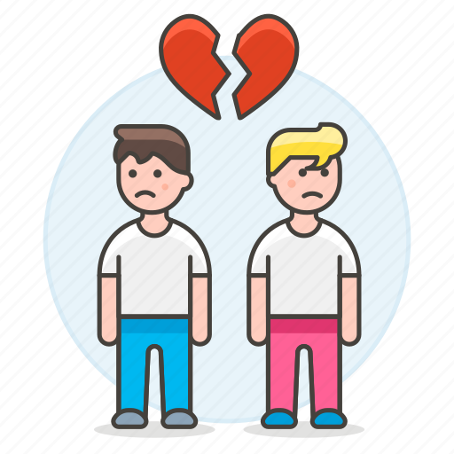 Breakup, broken, couple, ending, gay, heart, lgbt icon - Download on Iconfinder