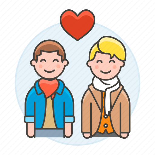 Couple, gay, happy, heart, lgbt, love, lover icon - Download on Iconfinder