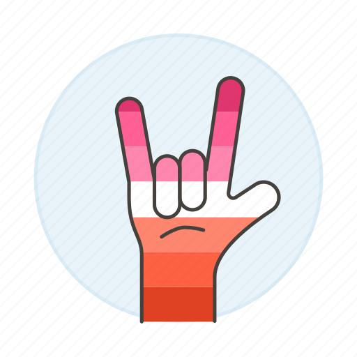 Hand, horns, lesbian, lgbt, love, of, pride icon - Download on Iconfinder