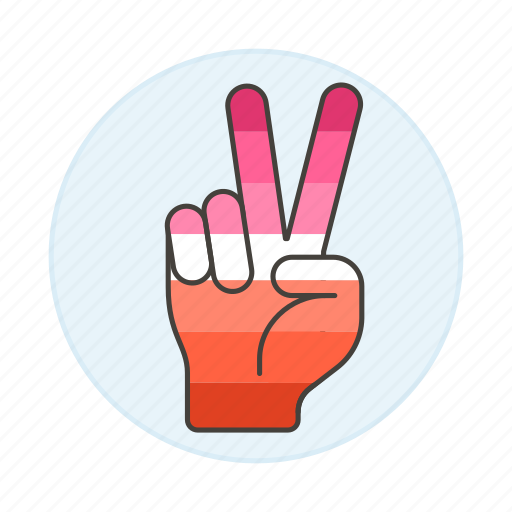 Lesbian, lgbt, sign, lesbians, pride, peace, hand icon - Download on Iconfinder