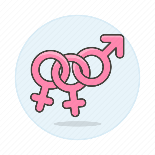 Female, lgbt, symbol, bisexual, symbols, pink, and icon - Download on Iconfinder