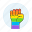fist, gay, hand, lgbt, pride, rainbow 