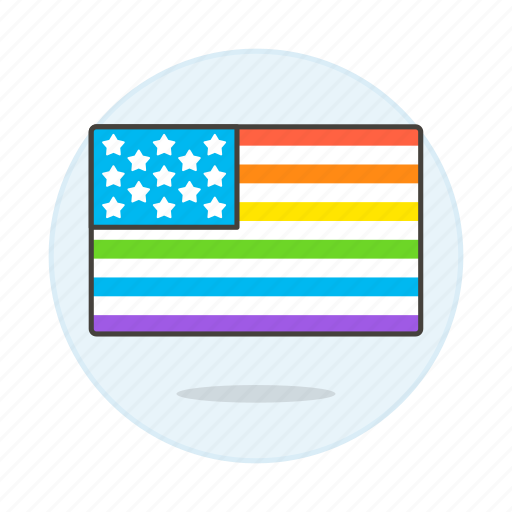 America, flag, flags, gay, lgbt, pride icon - Download on Iconfinder