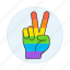 lgbt, sign, pride, peace, gay, hand, rainbow 