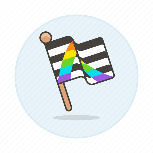 Ally, flag, flags, lgbt, stick, straight, wave icon - Download on Iconfinder