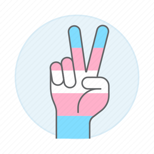Hand, lgbt, peace, pride, sign, transgender icon - Download on Iconfinder