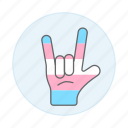 sign, hand, rock, horns, of, love, lgbt, pride, transgender