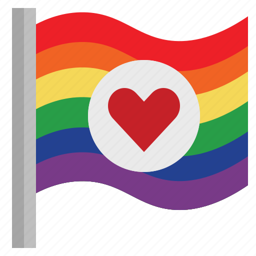 Flag, heart, lgbtq, pride, rainbow icon - Download on Iconfinder