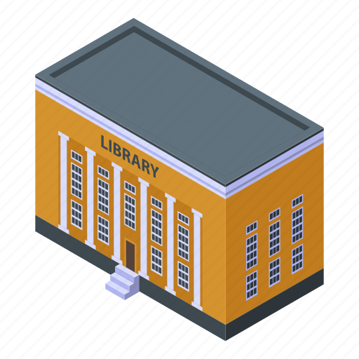 Building, business, cartoon, isometric, library, retro, tree icon - Download on Iconfinder