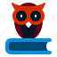 owl, library, animal, education, learning, study, student, school, book 