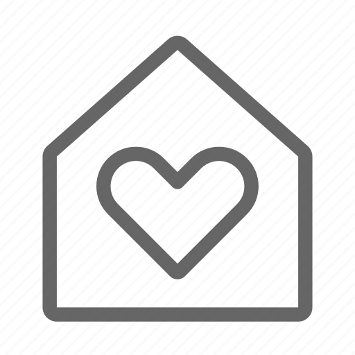 Heart, home, house, love, protection, safety, stay home icon - Download on Iconfinder