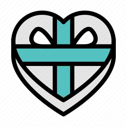 Gift, present, heart, love, romance icon - Download on Iconfinder