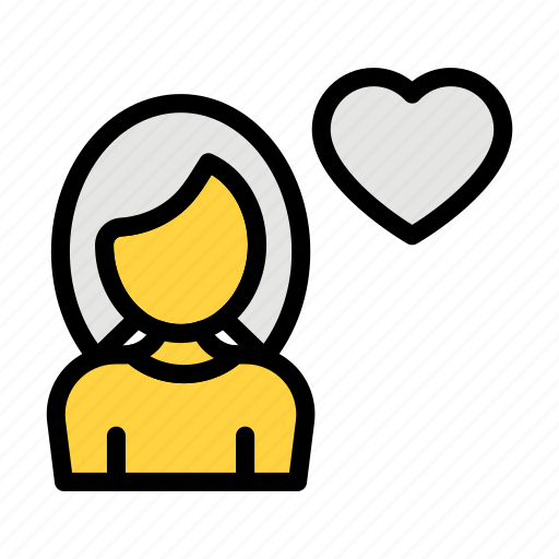 Love, heart, female, care, avatar icon - Download on Iconfinder