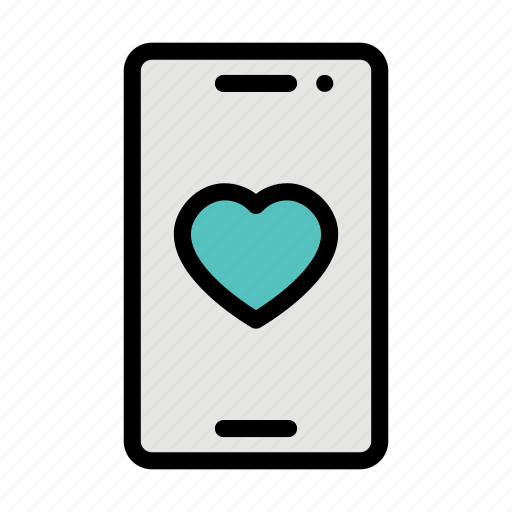 Love, mobile, phone, heart, care icon - Download on Iconfinder