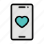 love, mobile, phone, heart, care 