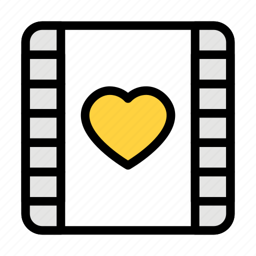 Love, reel, film, heart, movie icon - Download on Iconfinder