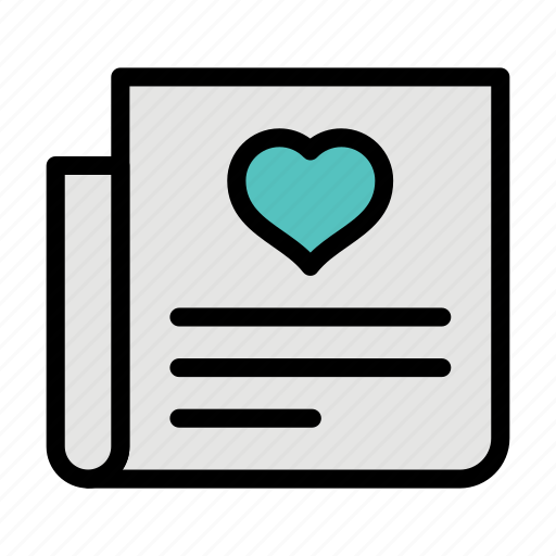 Loveletter, heart, valentine, paper, page icon - Download on Iconfinder