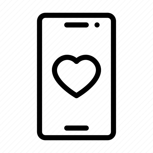 Love, mobile, phone, heart, care icon - Download on Iconfinder