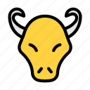 bull, animal, face, forest, jungle
