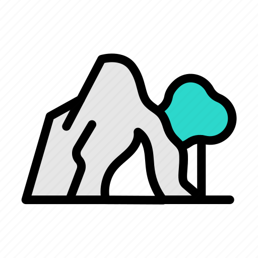 Rock, mountain, trees, forest, lifeofamazon icon - Download on Iconfinder
