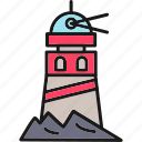 lighthouse, tower, sea, light, beacon, navigation, nautical, lifeguard