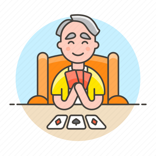Card, cards, game, hand, lifestyle, male, playing icon - Download on Iconfinder