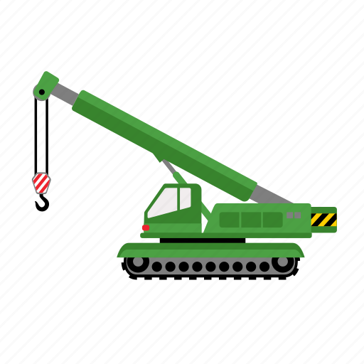 Car, crane, excavator, green, person icon - Download on Iconfinder