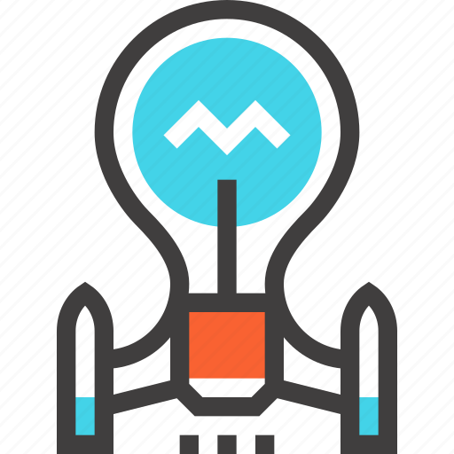 Bulb, idea, imagination, launch, light, rocket, startup icon - Download on Iconfinder
