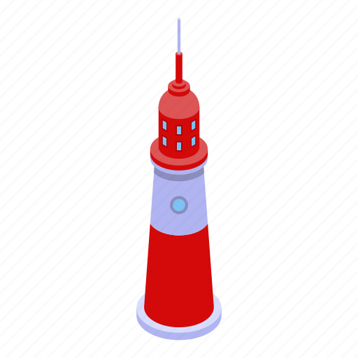 Cartoon, house, isometric, lighthouse, red, summer, water icon - Download on Iconfinder