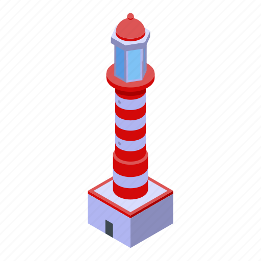 Beach, cartoon, guide, isometric, lighthouse, logo, water icon - Download on Iconfinder