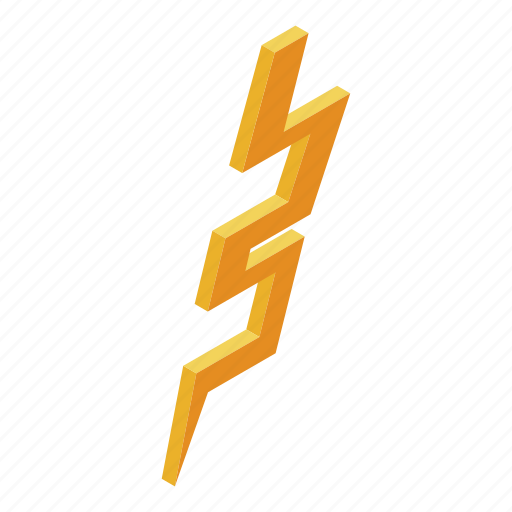 Bolt, cartoon, electricity, isometric, logo, retro, silhouette icon - Download on Iconfinder