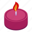 candle, cartoon, floral, flower, isometric, lilac, spa 