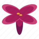 cartoon, floral, flower, isometric, lilac, open, red